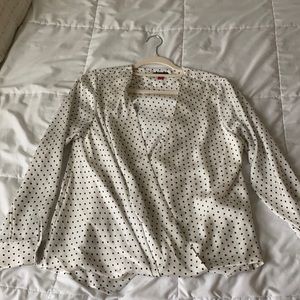 Vince camuto polka dot blouse